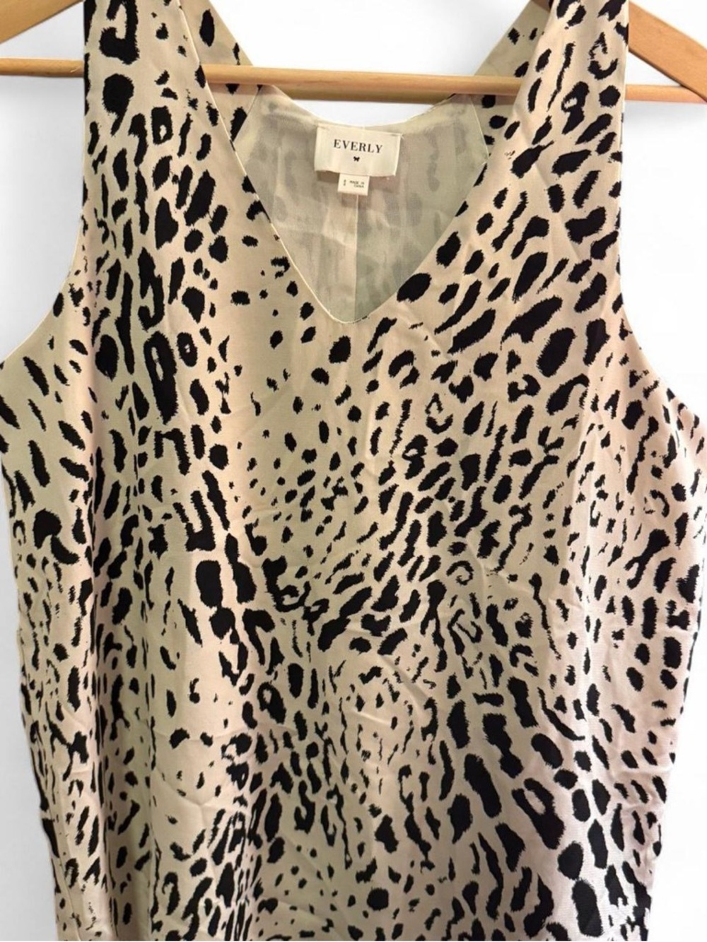 Everly Black and Cream Leopard Print V-Neck Camisole